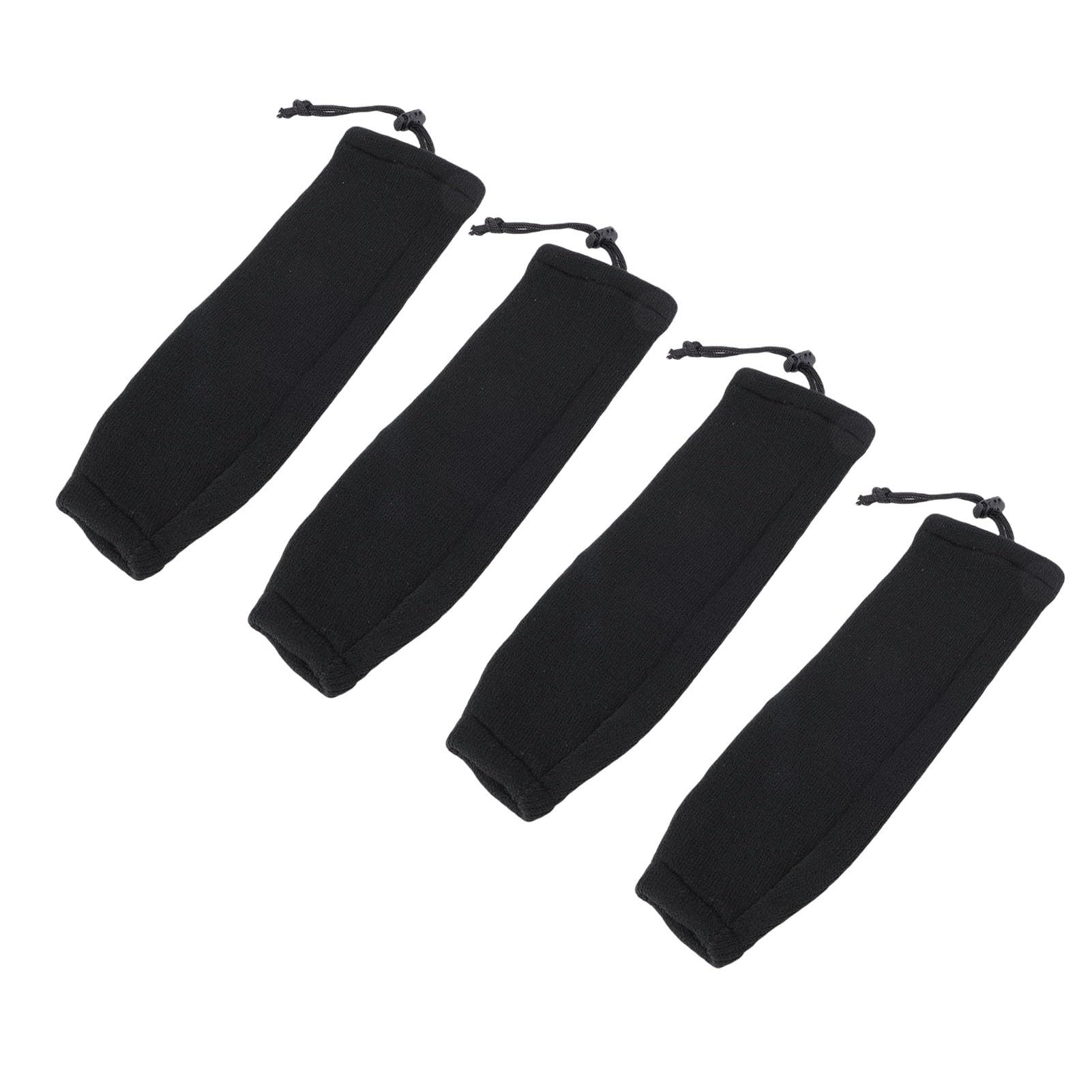 Lot de 4 Housses de Protection pour Pare-Chocs de Bateau, 23 x 65 cm, élastiques tricotés Noirs, Protection Solide, Manchons de Protection pour Pare-Chocs Marins, Style Tube avec
