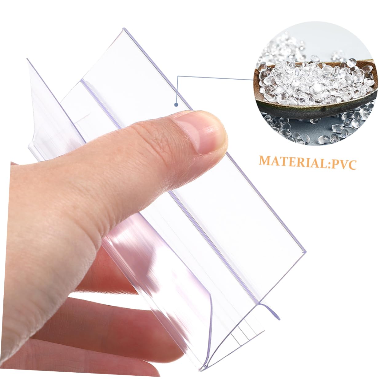 100 pezzi Porta Etichette Trasparente per Supermercati Cartellini PVC per Scaffali Versatile Facile Aggiornamento per Negozi e Centro Commerciali