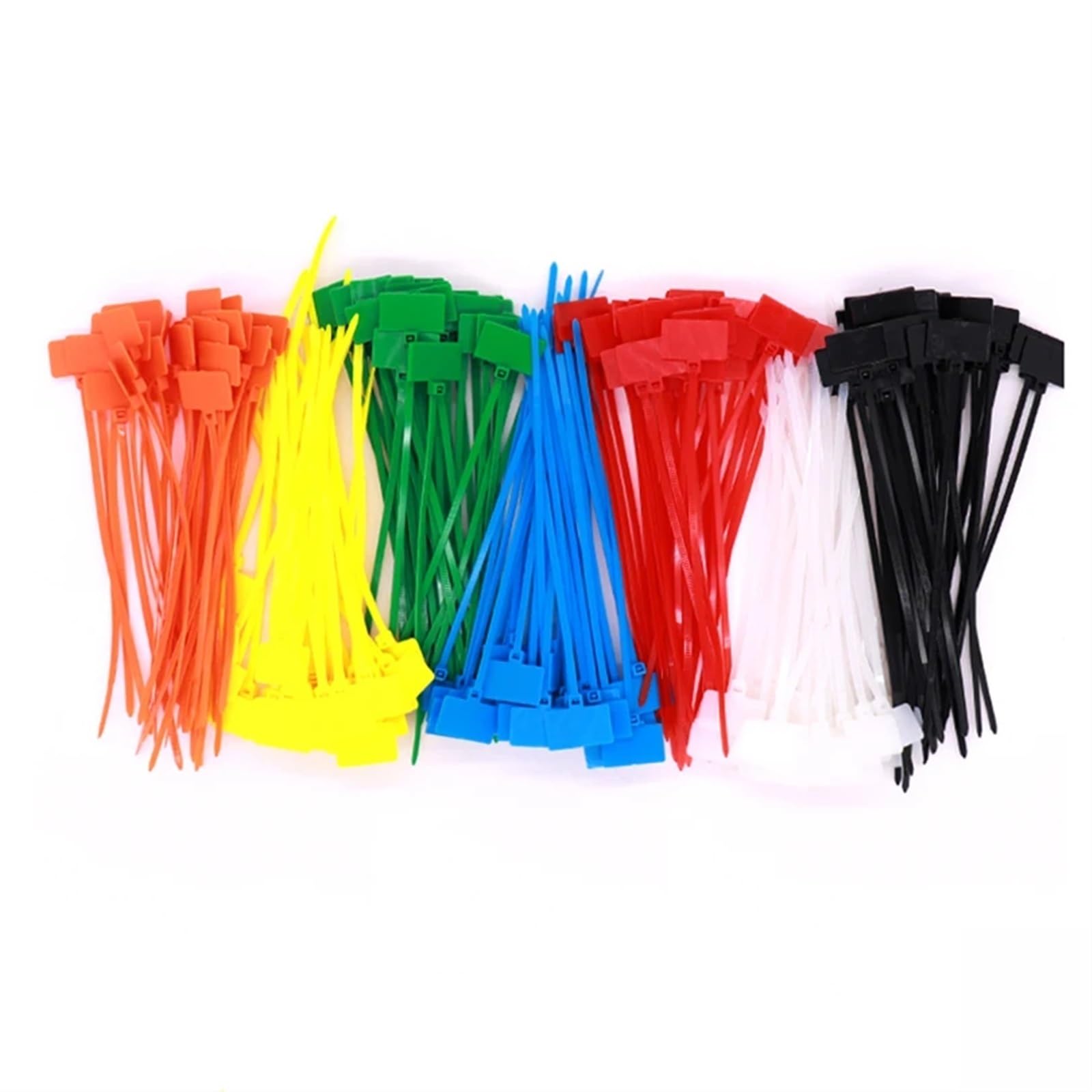 Etichette Etichette for cavi 100 pezzi Easy Mark 4 * 150 mm Etichette for fascette in nylon Etichette for fascette ad anello in plastica Etichette for cavi Fascette autobloccanti(100pcs Green)