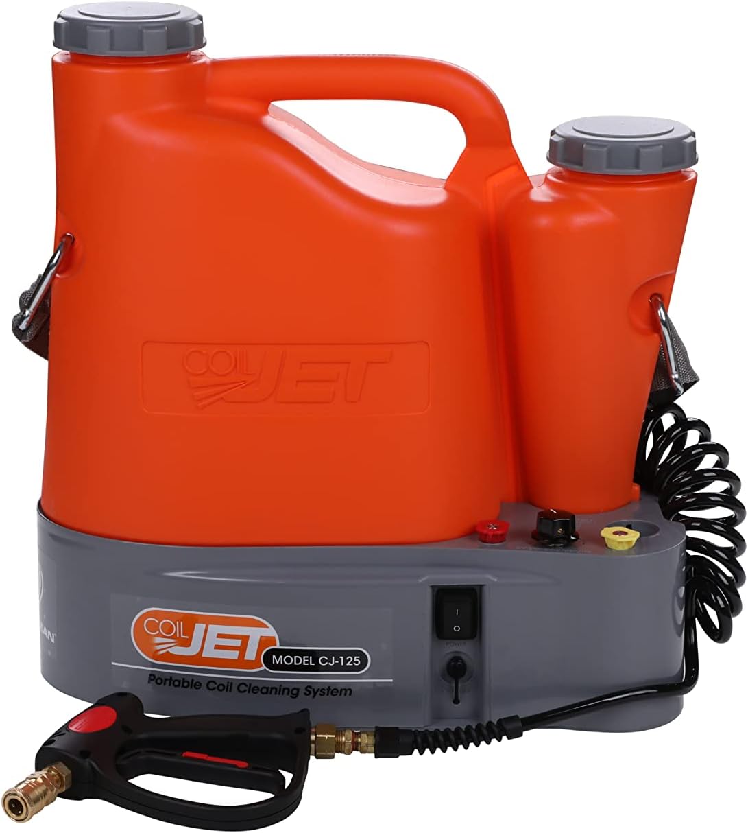 - SpeedClean CJ-125 Portable CoilJet Condenser Evaporator Cleaner, Safely Cleans HVAC Coils