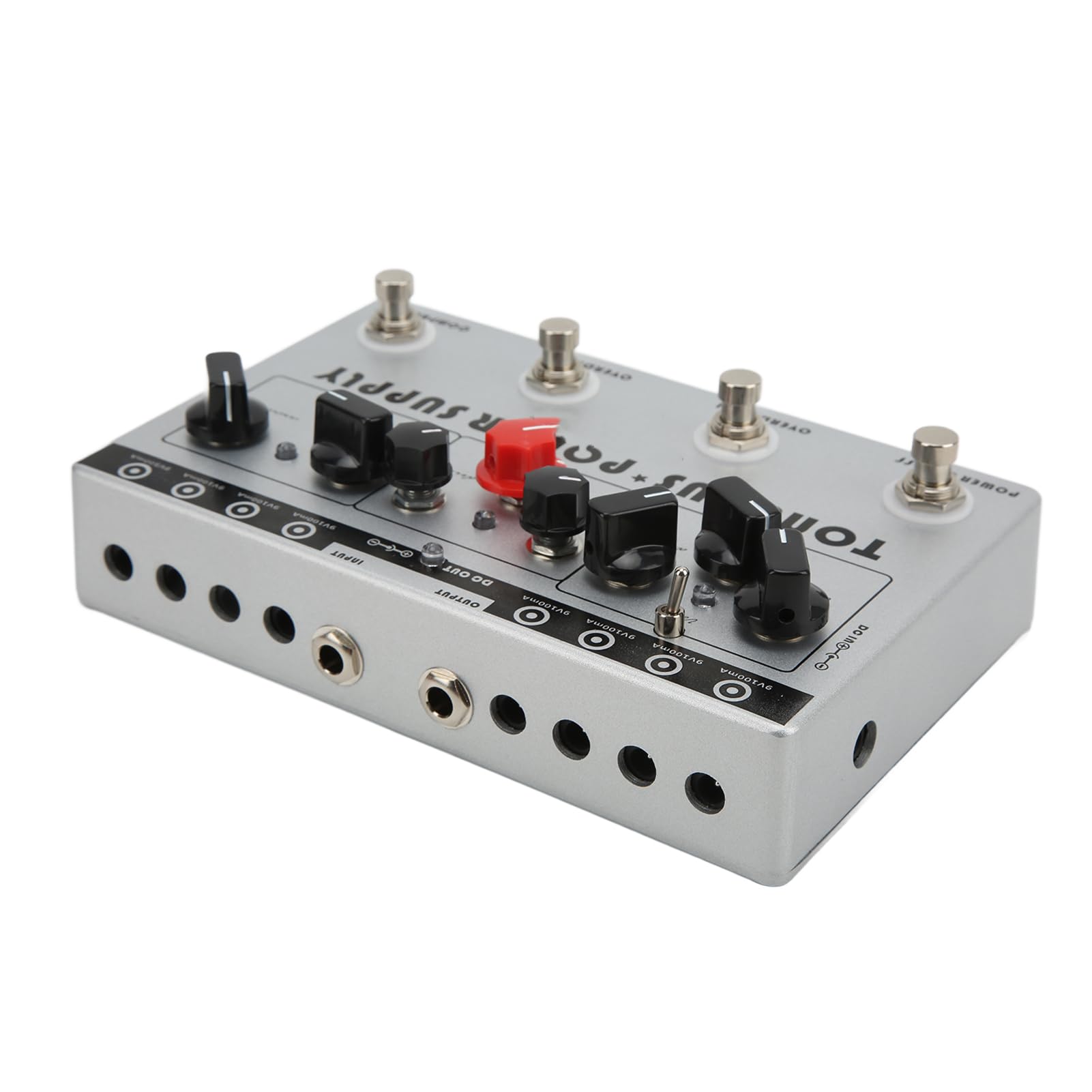 Multi Effect Processor Tone Multi Effect Procesor, Guitar Multi Effect Bus 8 Wyjściowe Zasilacz Guitar Combination Pedal Pedal Efekt Overdrive Tryb Niski Szczyt DC 9V Silver