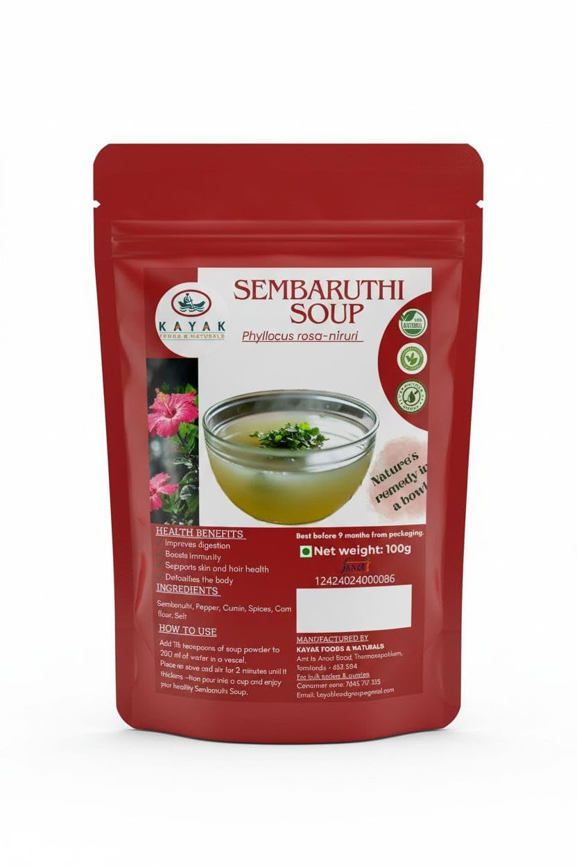 Kayak Sembaruthi Herbal Soup – Home Remedy for Skin Glow & Natural Cooling | Pack of 1 | 100g Pre-Mix Powder (100g)-image-33