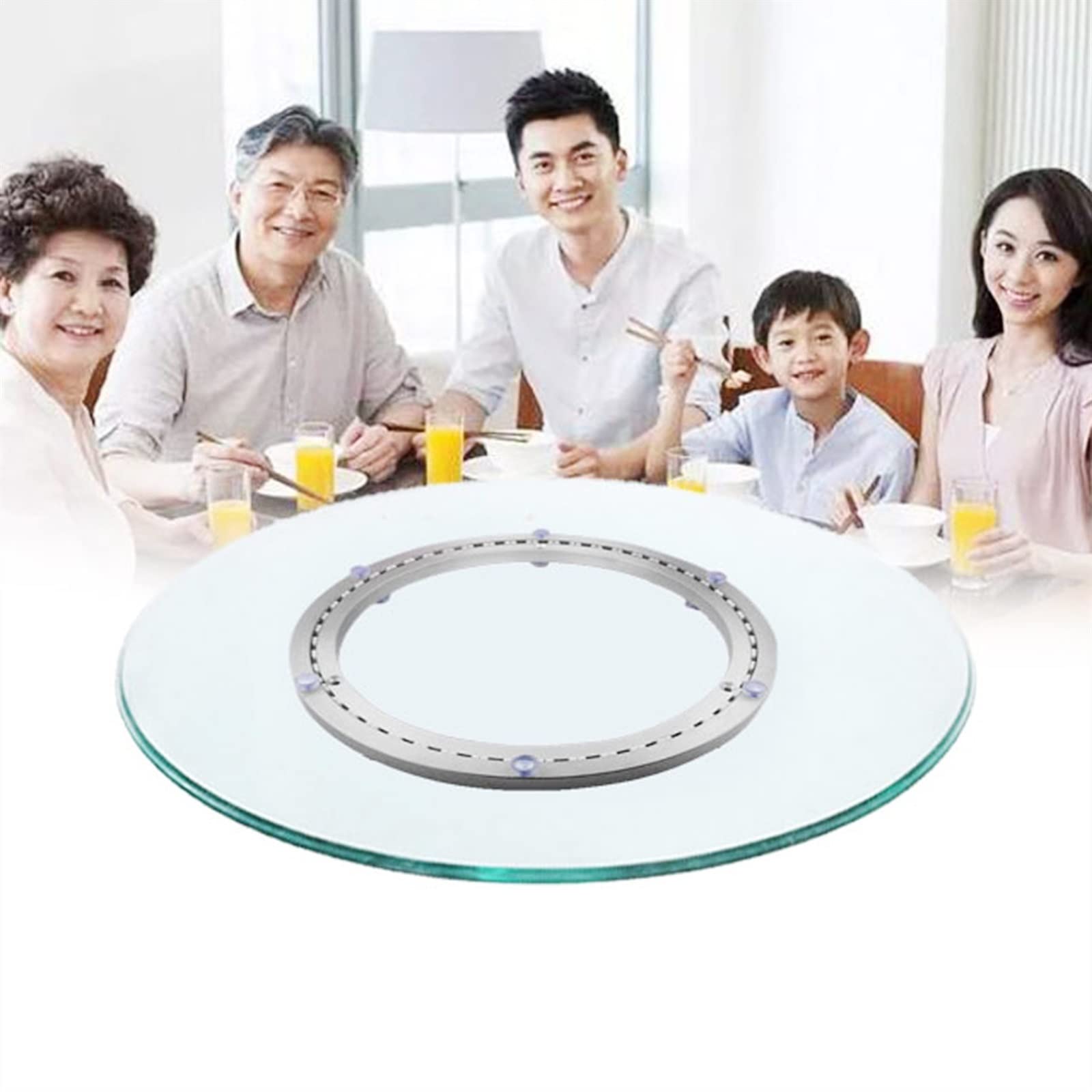 Lazy Susan Piatto girevole girevole per vassoi da portata, mobili da cucina, progetti artigianali, porta trucchi, supporti TV, dispensa, diametro 80 cm