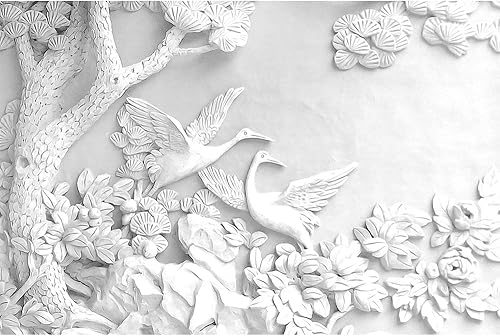 Miniatura 9 de SIGNFORD Mural de pared con patrón de vista 3D, papel tapiz extraíble geométrico para dormitorio, sala de estar, 100 x 144 pulgadas