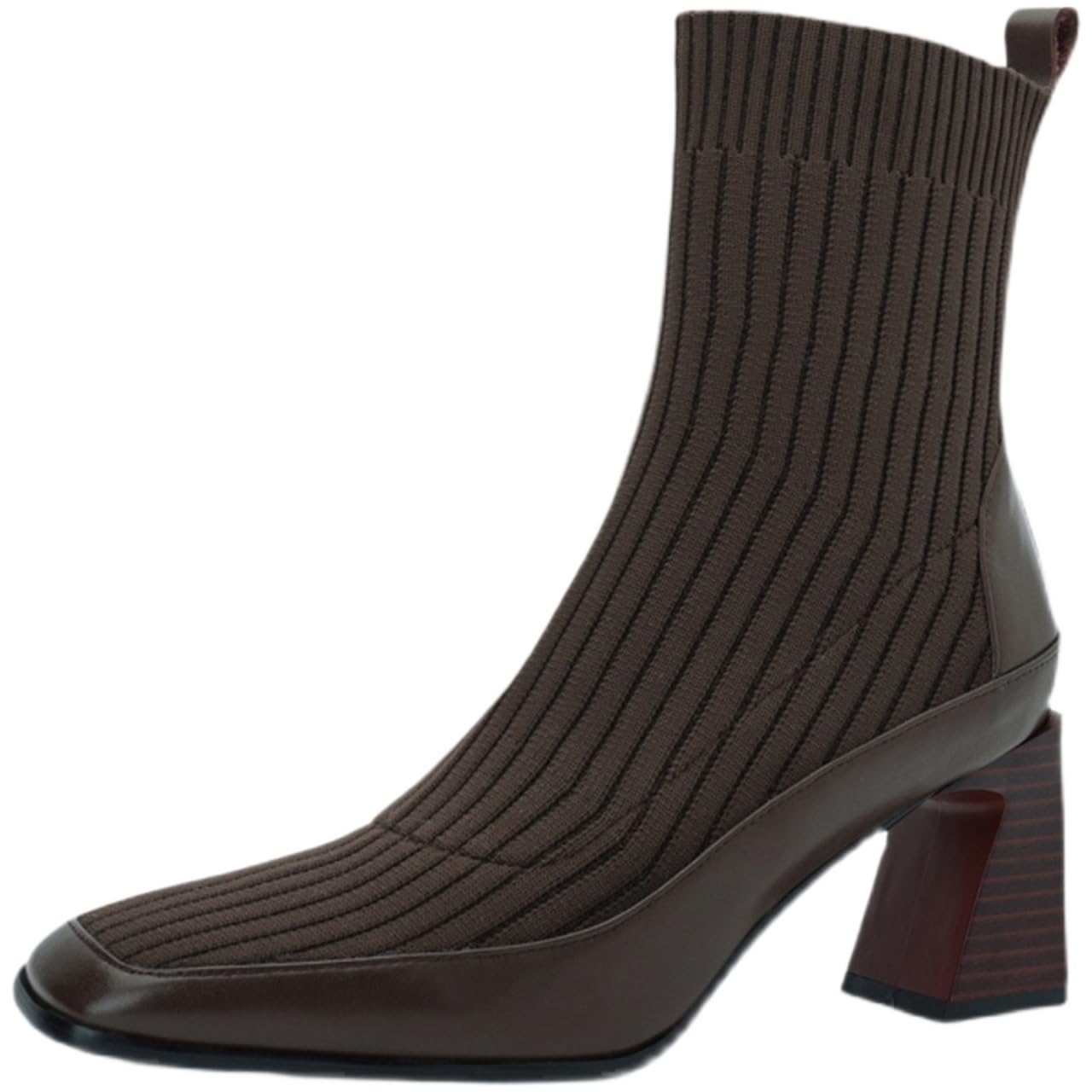Bottes à talons hauts élégantes finitions bout carré et zip invisible - 4