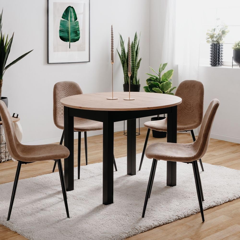 UNVOLLSTÄNDIG 003607 Auszugstisch COBURG 100 Artisan Oak Nb. / schwarz, FI003607