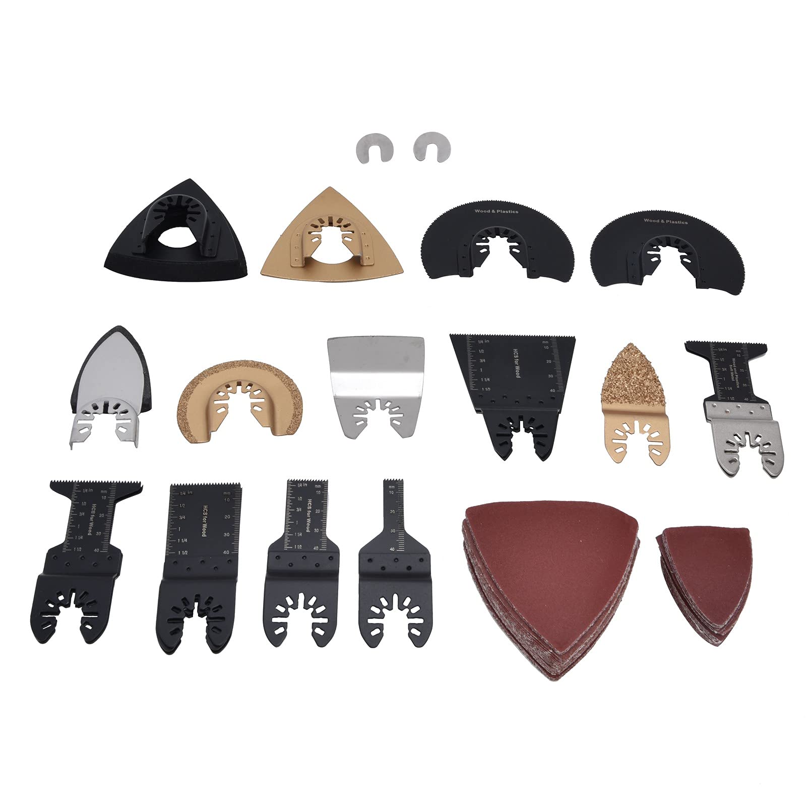81 unids/set hojas de sierra oscilantes acero rico en carbono Kit de cuchillas multiherramienta herramienta de corte de liberación rápida para taller