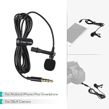 Lavalier Lapel Microphone - clip Lavalier Microphone System, Professional Lapel Mic Speaker Microphone, Versatile Recording Mic for Teaching, Live Performances, Stage Recording
