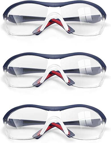 WORKPRO Paquete de 3 gafas de seguridad Z87.1 anti niebla protección ocular gafas de seguridad ideales para laboratorio, viajes, carpintería dental