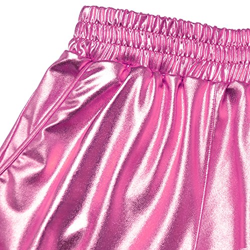 Image of Perfashion Girls Metallic Shorts Sparkly Shiny Hot Pants Gold /Silver /Pink Outfit