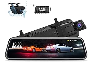 Upgraded 4.3 Inch Car Camera Mirror Dash Cam with Enhanced Features