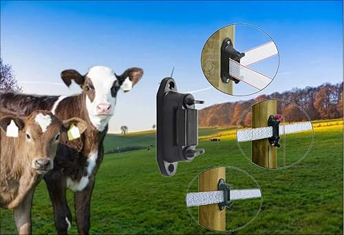 Miniatura 4 de RiteFENCE Aislador eléctrico de puerta de tensión de extremo de valla Polytape Gancho de anclajeesquinaestiramientotensor aislante con placa de