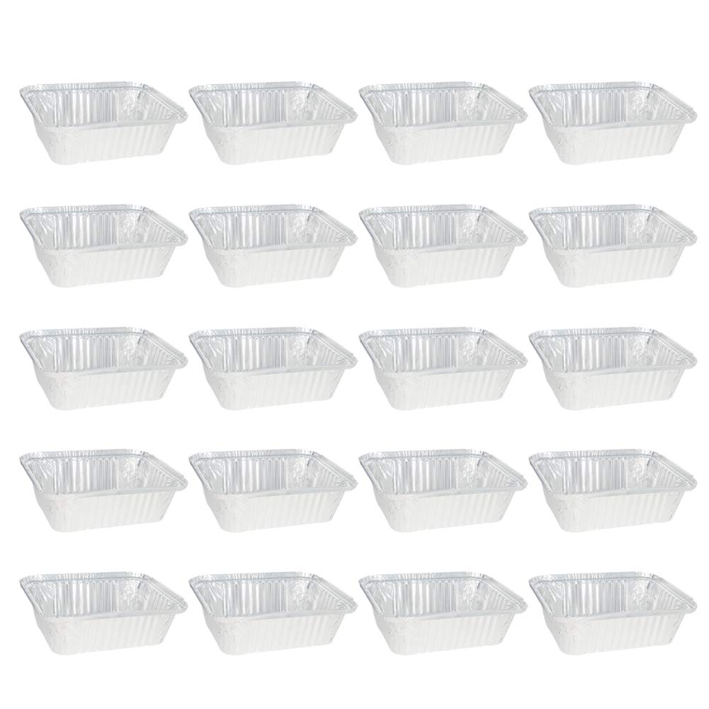 Othmro 7.5"x5.6"x2.4" Aluminum Foil Pans,Disposable Takeout Pans, 66pcs Aluminum Foil Food Containers Rectangle Pans 950ml for Cooking, Baking, Heating, Storing, Food Prepping