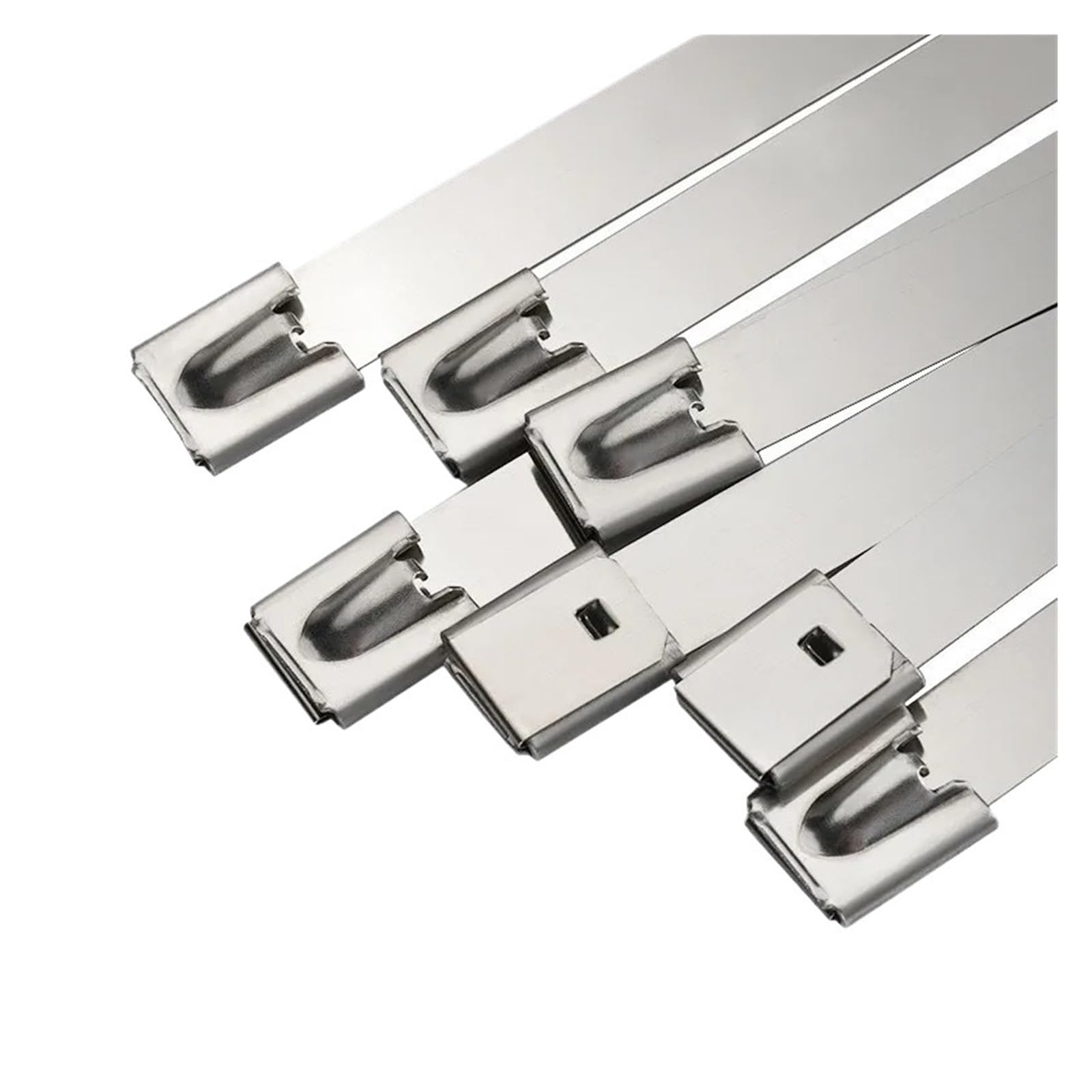 100 pz 12mm 304 fascette metalliche in acciaio inossidabile fascette autobloccanti fascetta multiuso per avvolgimento di scarico(12x500mm)