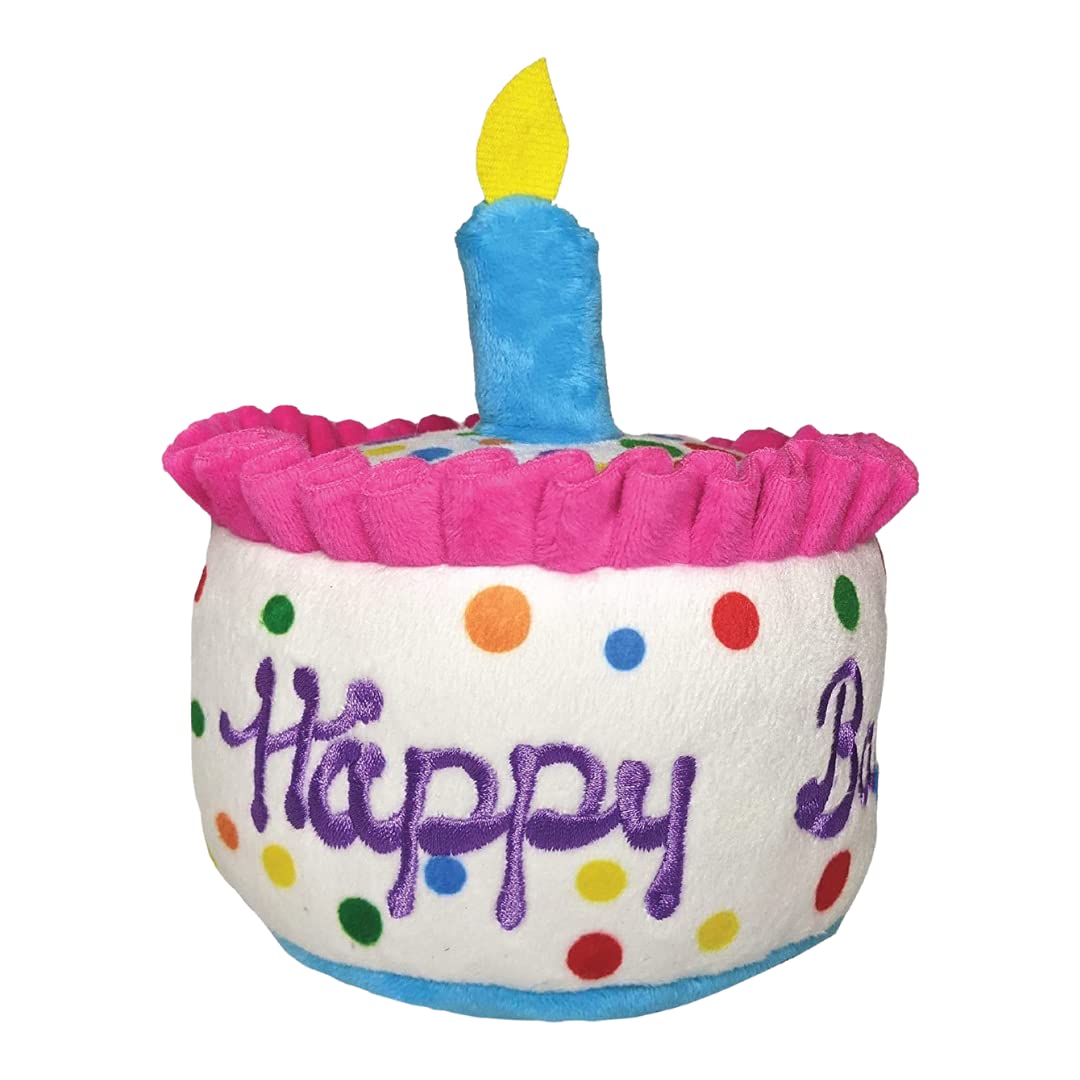 PETMAX Pink Happy Barkday Cake, Birthday Funny Dog Toy, Dog Toy with Squeaker, Dog Gift, Fun, Durable, and Safe, Squeaky Dog Toy (B0C6M2SL1X) Amazon Price History, Amazon Price Tracker