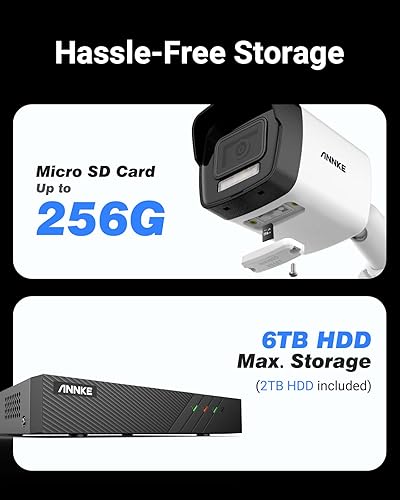 Miniatura 8 de ANNKE AH500 3K 8 canales 4 cámara PoE sistema de seguridad con 2TB HDD, color y visión nocturna IR, detección de humanos y vehículos, cámara