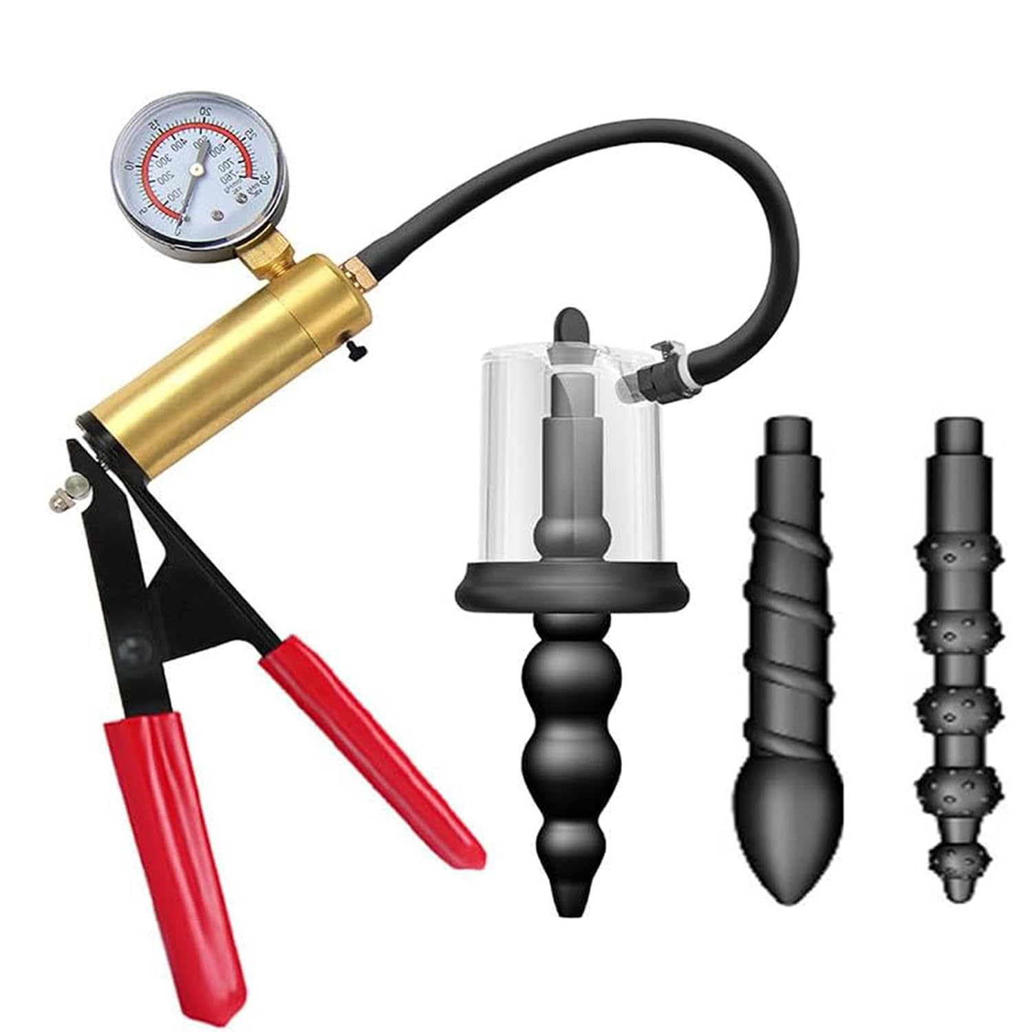 Pompa Manuale Anale e Vaginale in Silicone - Analplug e Stimolatore Clitoride per Giochi SM Intimi