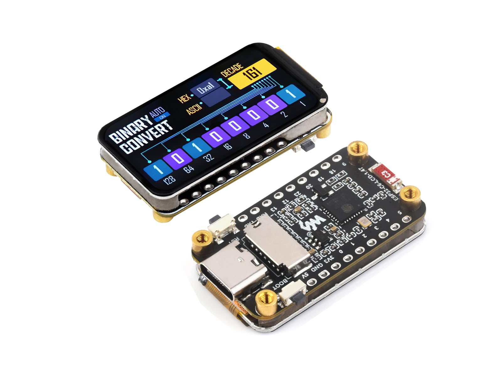 Waveshare ESP32-C6 1.47inch LCD Display Development Board, 160MHz RISC-V Processor, Wi-Fi 6, Bluetooth 5, 4MB Flash, 1.47inch 262K Color Display, RGB