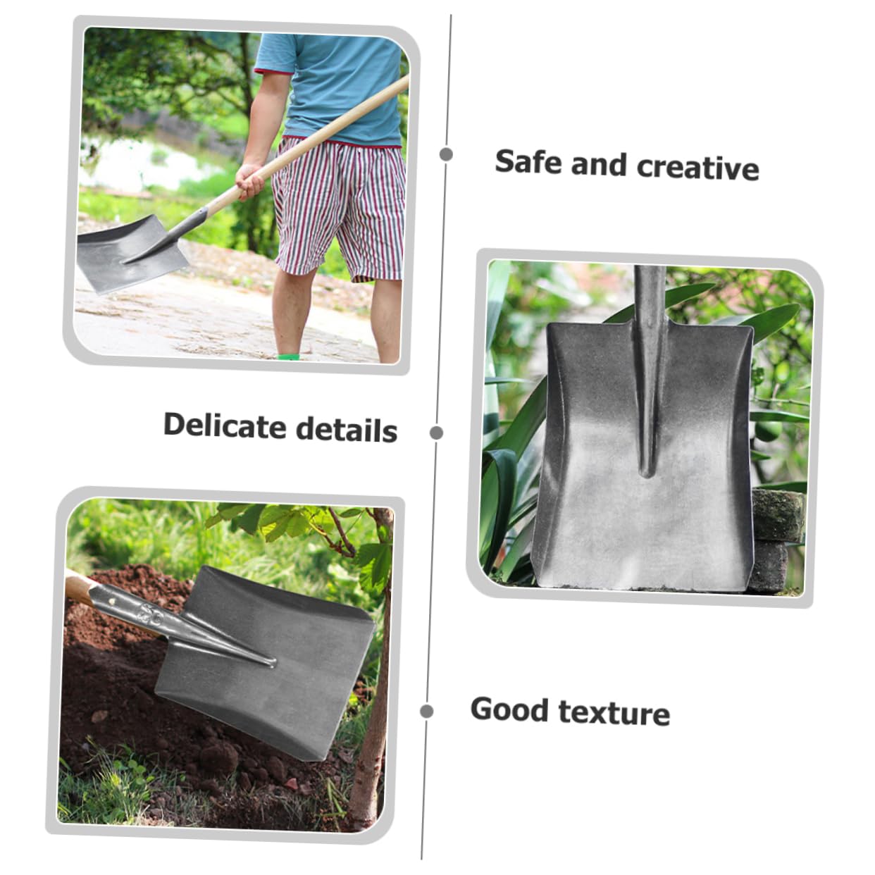 Gartenspaten aus Stahl ohne Stiel für Tägliche Gartenarbeit