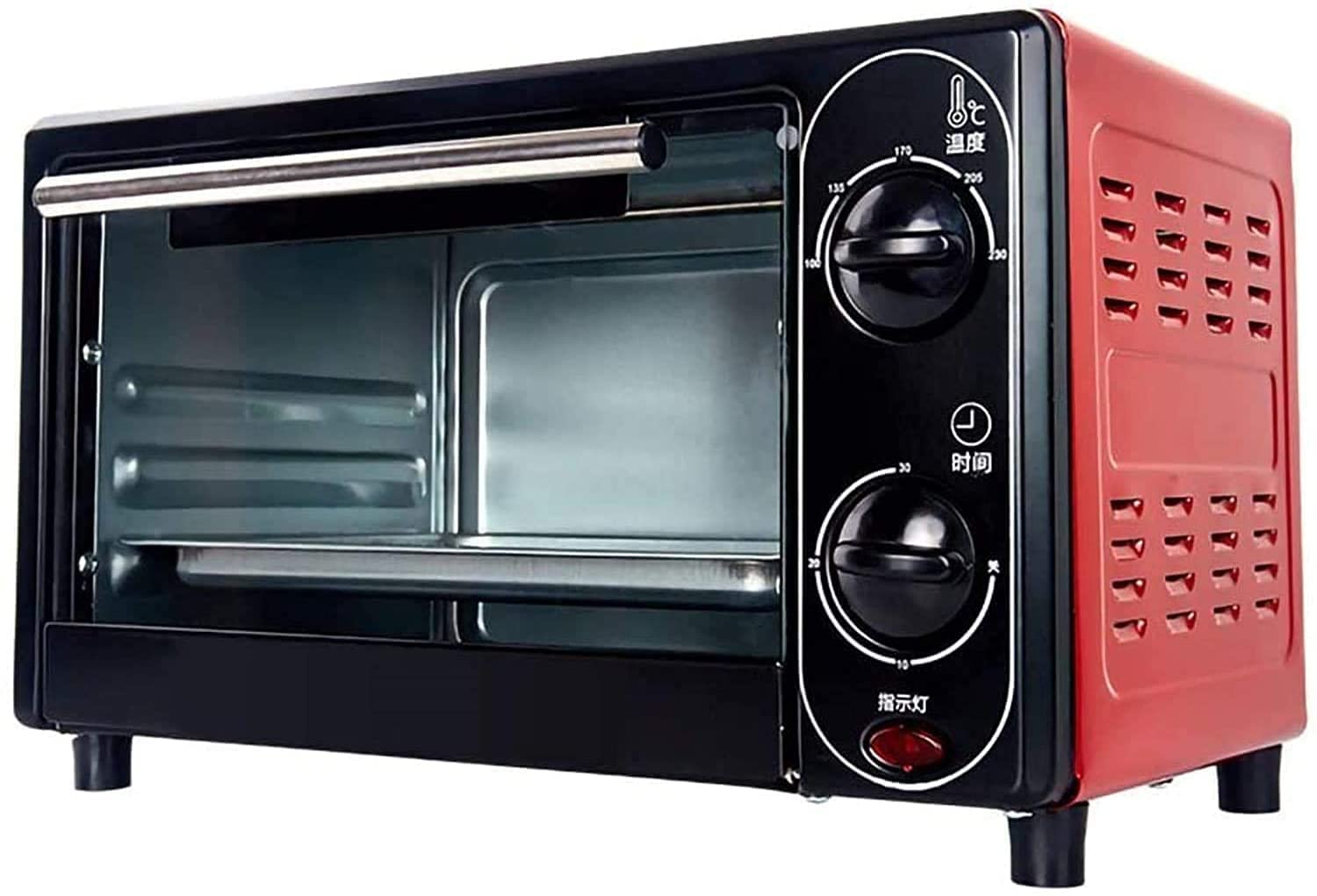 Mały piekarnik, 12-stopniowa regulacja temperatury 100-230℃, odpowiednia do małego piekarnika rodzinnego