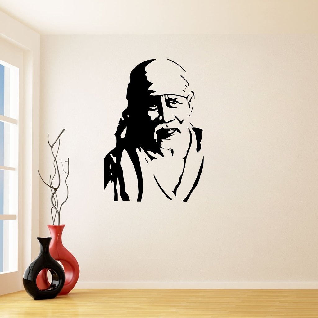 DECOR Kafe SAI Baba Decal Style Wall Stickers (PVC Vinyl, 56 cm 80 cm) (B06WWQDHXX) Amazon Price History, Amazon Price Tracker