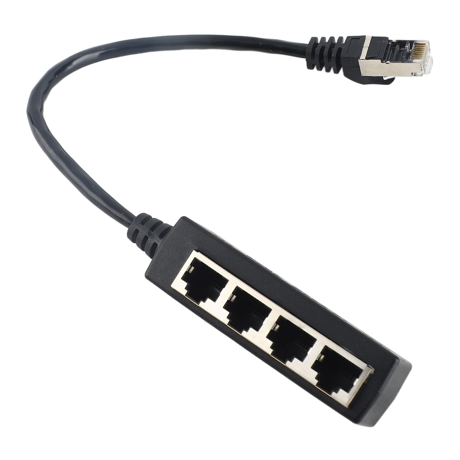 Drfeify Ethernet Splitter 1 to 4 RJ45 Network Cable Adapter Solves Cable Management Issues Superior Signal Stability Wide Compatibility with Gold Plated Core for ADSL Computers TVs Routers