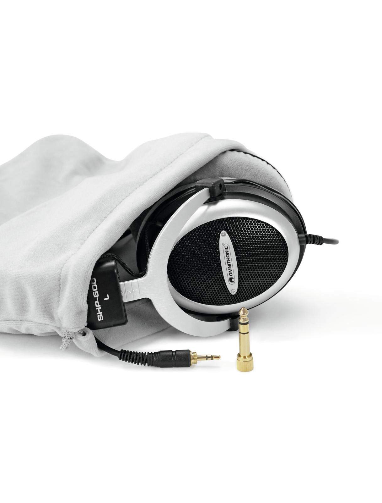 OMNITRONIC SHP-600 HiFi-Kopfhörer | Halboffener, ohrumschließender, dynamischer Stereokopfhörer | Gepolsterter, höhenverstellbarer Aluminiumbügel