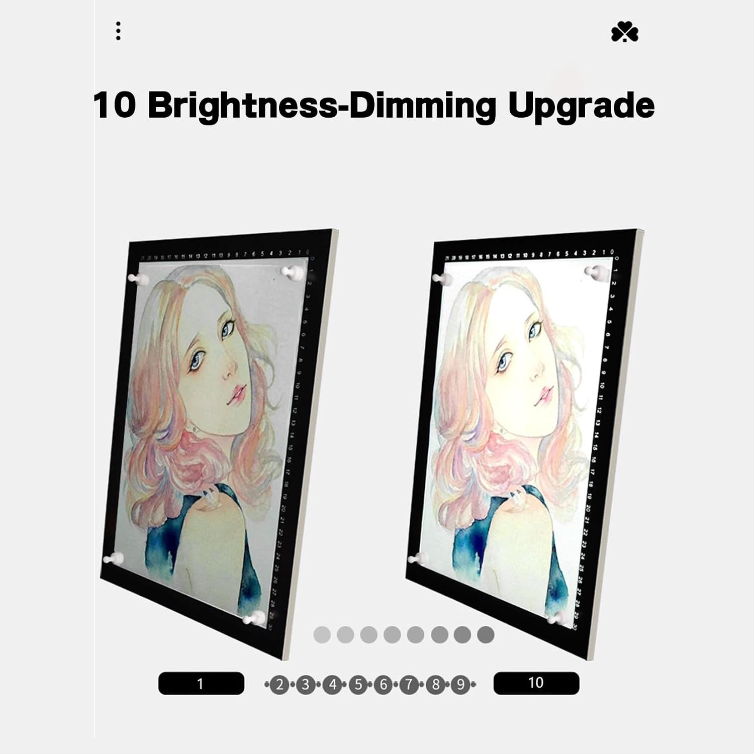 YUHANG A4 / A3 / A2 Light Box,Drawing Light Pad,10-Speed Brightness Adjustable,Soft Light, Tracing Light Pad,Suitable for Artists Sketching,Animation,Calligraphy,Diamond Painting,USB (A3)