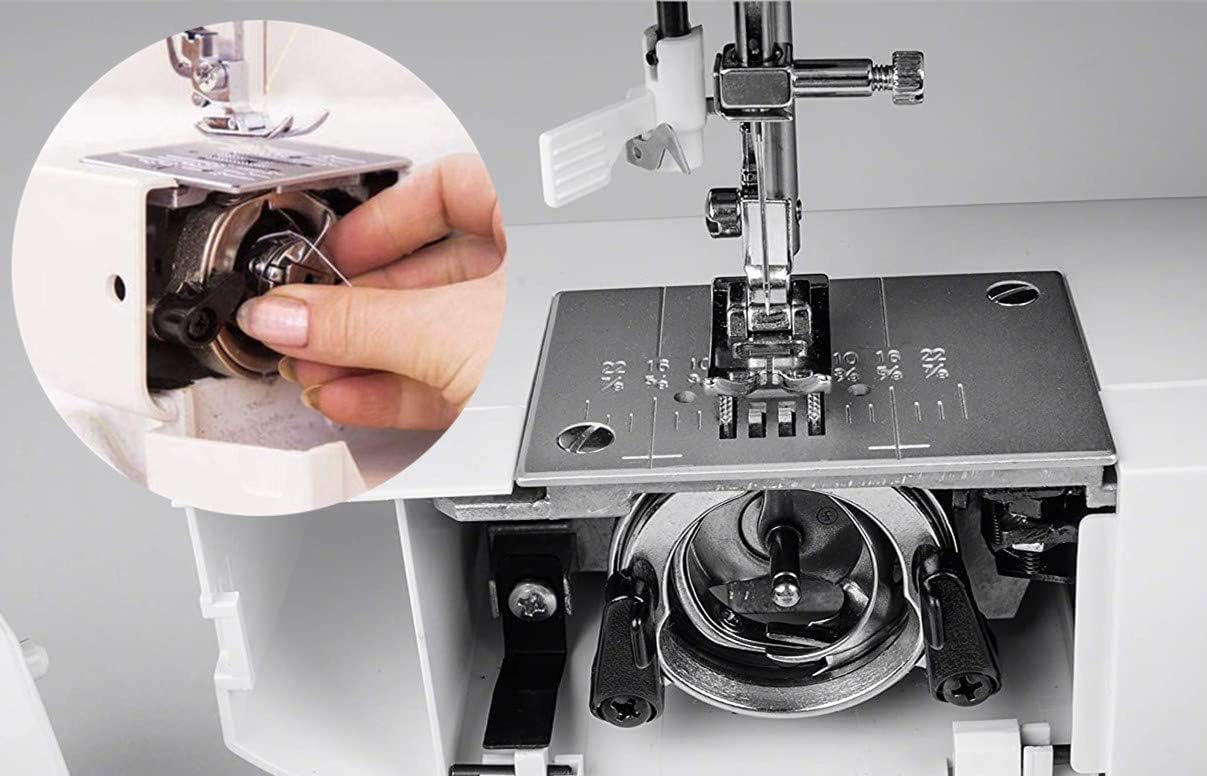 YEQIN 4 Pieces Sewing Machine Bobbin Case Stainless Steel Bobbin Case for All Front Loading 15 Class Machines