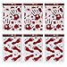 Produktbild Kesote 6x Aufkleber Blutige Hände Fuß Sticker Halloween Fenstersticker Dekoration Statisch Haftende Aufkleber Fensterbild Party Deko