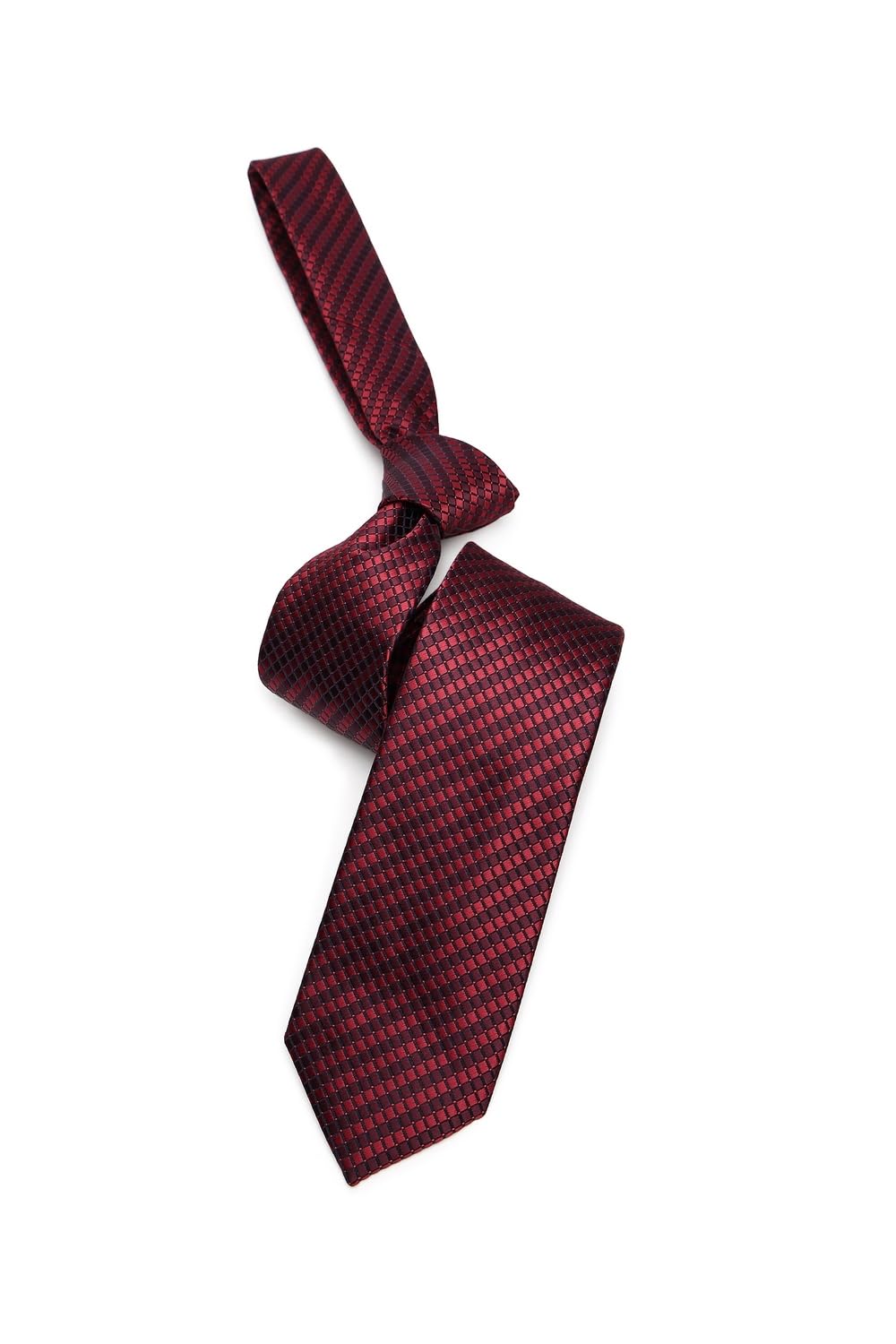 louis philippe Men Maroon Embroidered Tie-picture-19