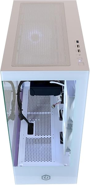 CyberpowerPC Wyvern Gaming PC - Intel Core i5-12400F, Nvidia RTX 5060 8GB, 16GB RAM, 1TB NVMe SSD, 650W 80+ PSU, Wi-FI, Windows 11, Prism Panoramic RGB White - 4
