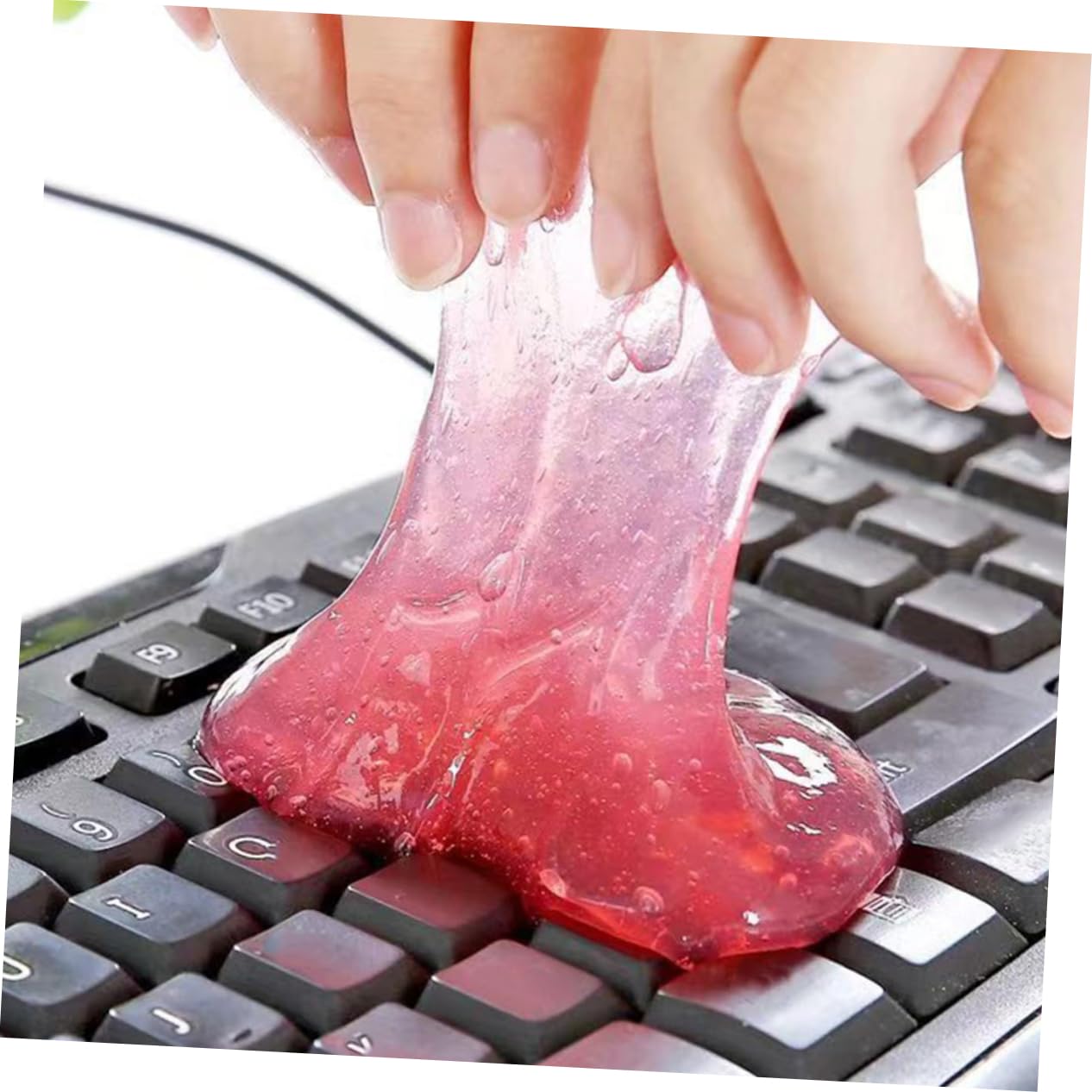 Mikikit Gel Pulizia Tastiera 20 Pezzi, Adesivo Forte per Rimuovere Polvere da Computer, Laptop e Interni Auto, la Pulizia di Oggetti Diversi Colore Casuale