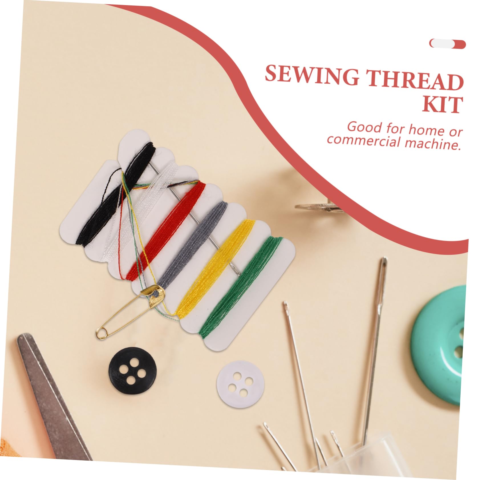 Kit da Cucito per Principianti 100 Pezzi, Set Portatile Multifunzionale | Ago, Bottone e Spilli Inclusi, per Riparazioni di Abiti, Uso Domestico e Viaggio Colore Casuale
