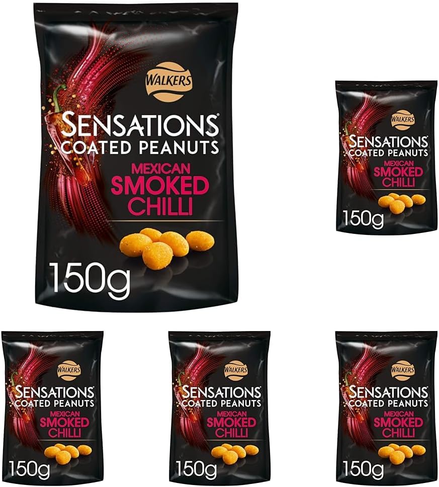 Mexican Smoked Chilli Coated Sharing Peanuts 150 g (Pack of 5)