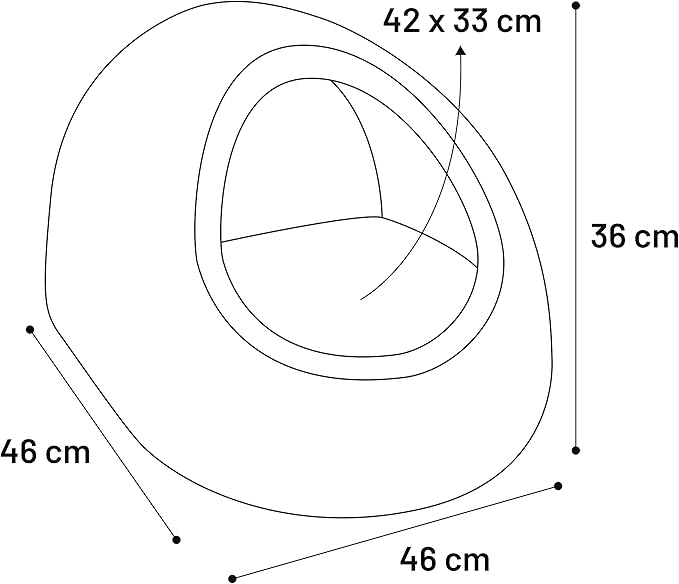 FLAMINGO Cachette pour chat Lana 46x46x36 cm Ocre