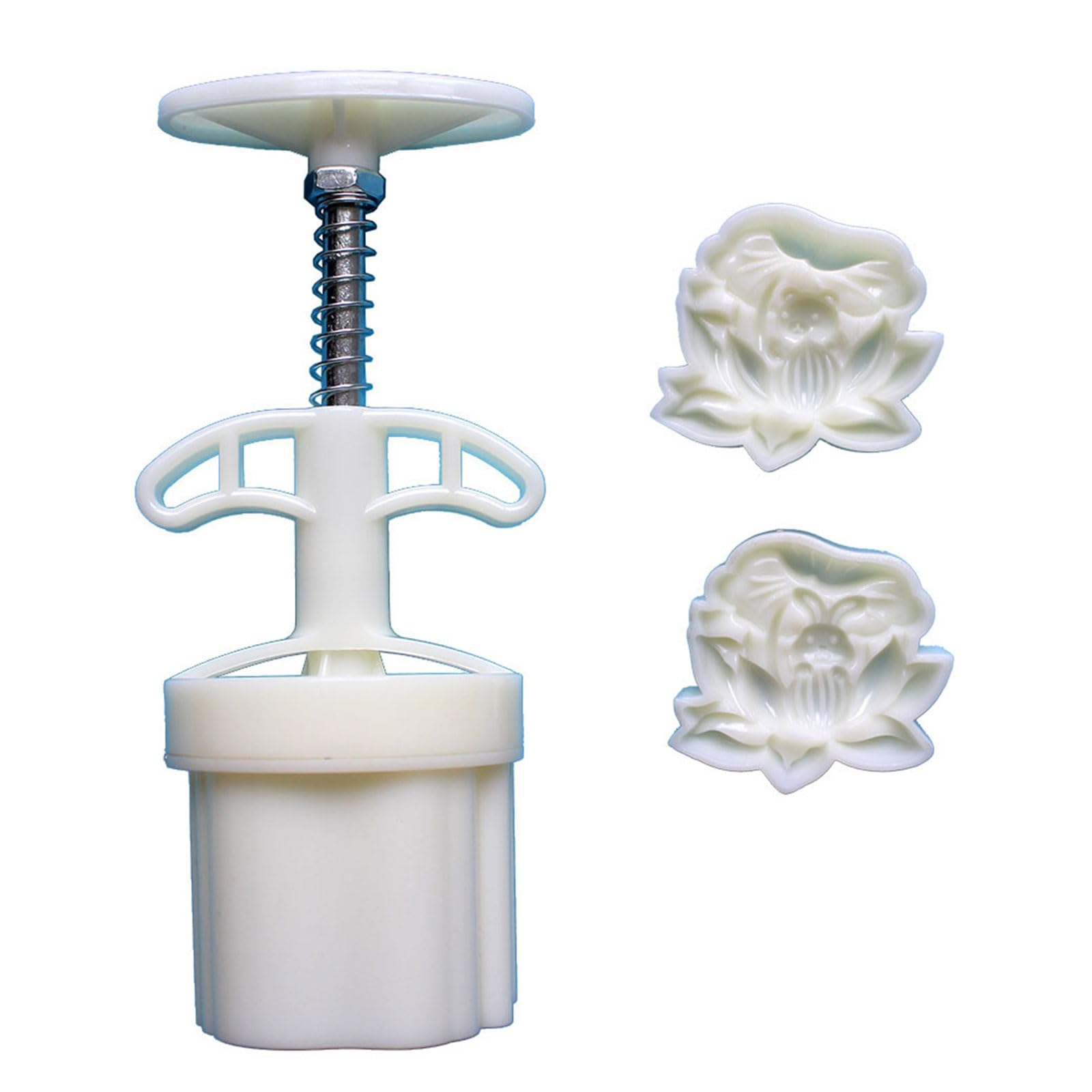 Xitea 50G Plastic Moon Cake Pastry Mould With Double Cavity 75G For Homemade Baking Dim Sum And Desserts Press Design Baking Accessories