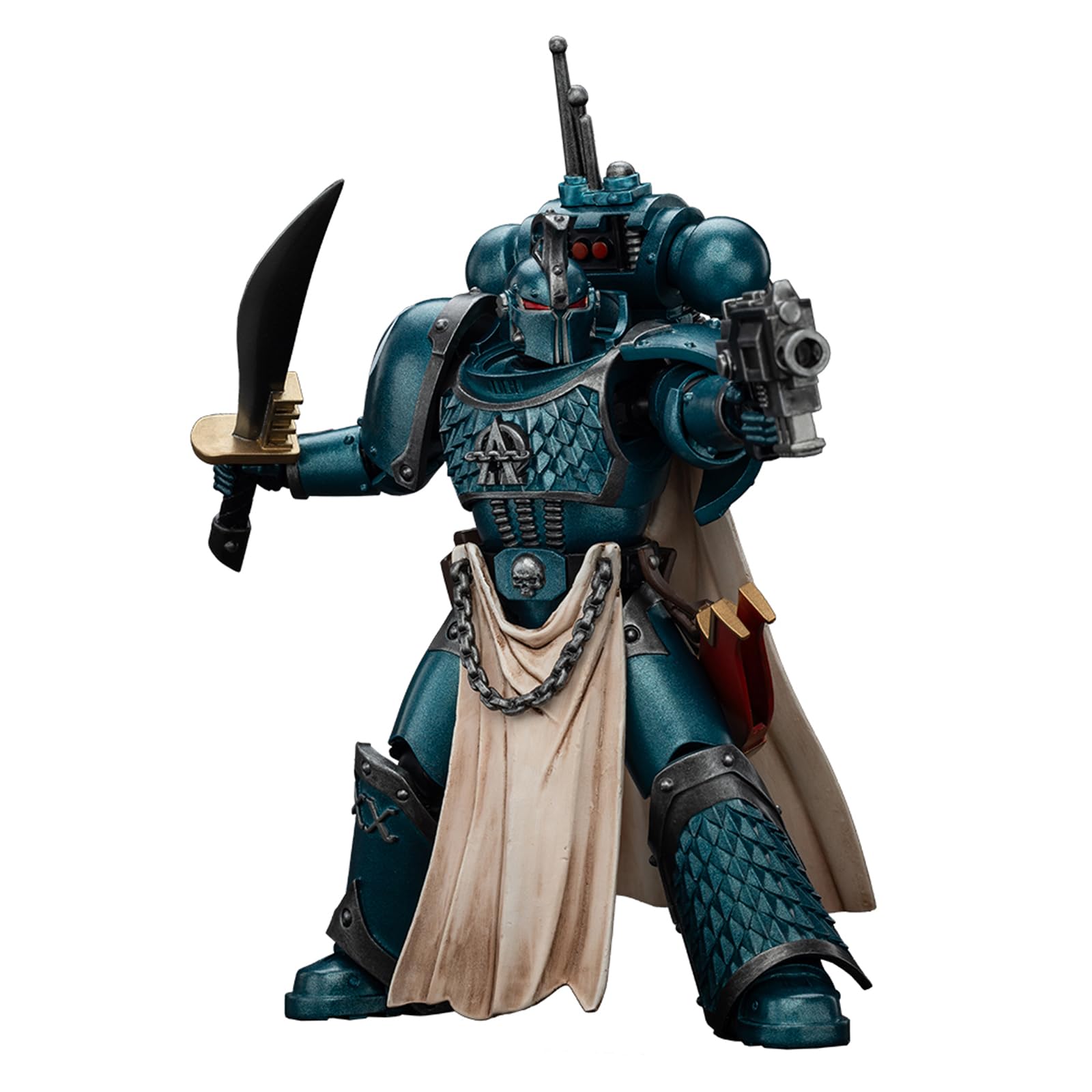 GWTCTOY JoyToy GW oryginalna licencja 1:18 figurka akcji, Alpha Legion Legion Praetor with Power Sword, 12 cm zestawy do montażu figurek kolekcjonerskich