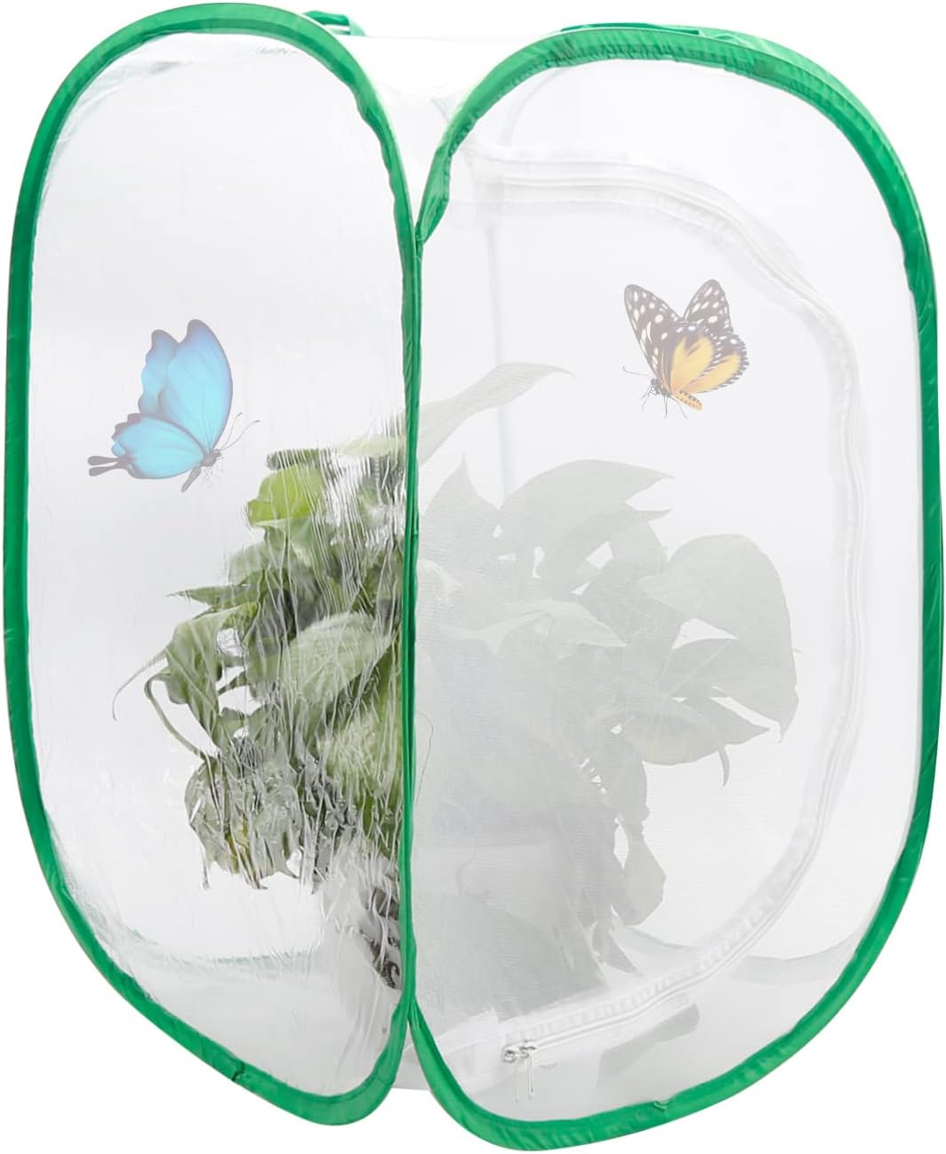 Folding Insect cage Insect Proof net Monarch Butterfly Habitat Insect and Butterfly Habitat Cage Terrarium Pop-up (15.7 X 15.7 X 23.6 Inches)