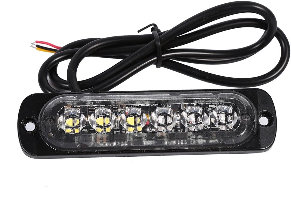 Flashing Amber Led Lights,Strobe Light 2pcs 12V 6 LED Car Truck Emergency Warning