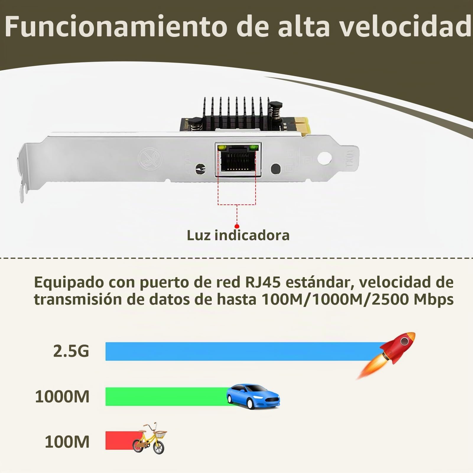 Tarjeta de Red PCIe Gigabit Ethernet, Adaptador de Red PCI Express RTL8111H, 10/100/1000 Mbps, Puerto RJ45, Compatible con Windows 10/8/7, Ideal para PC y Servidores, Conexión Estable, Alta Velocidad