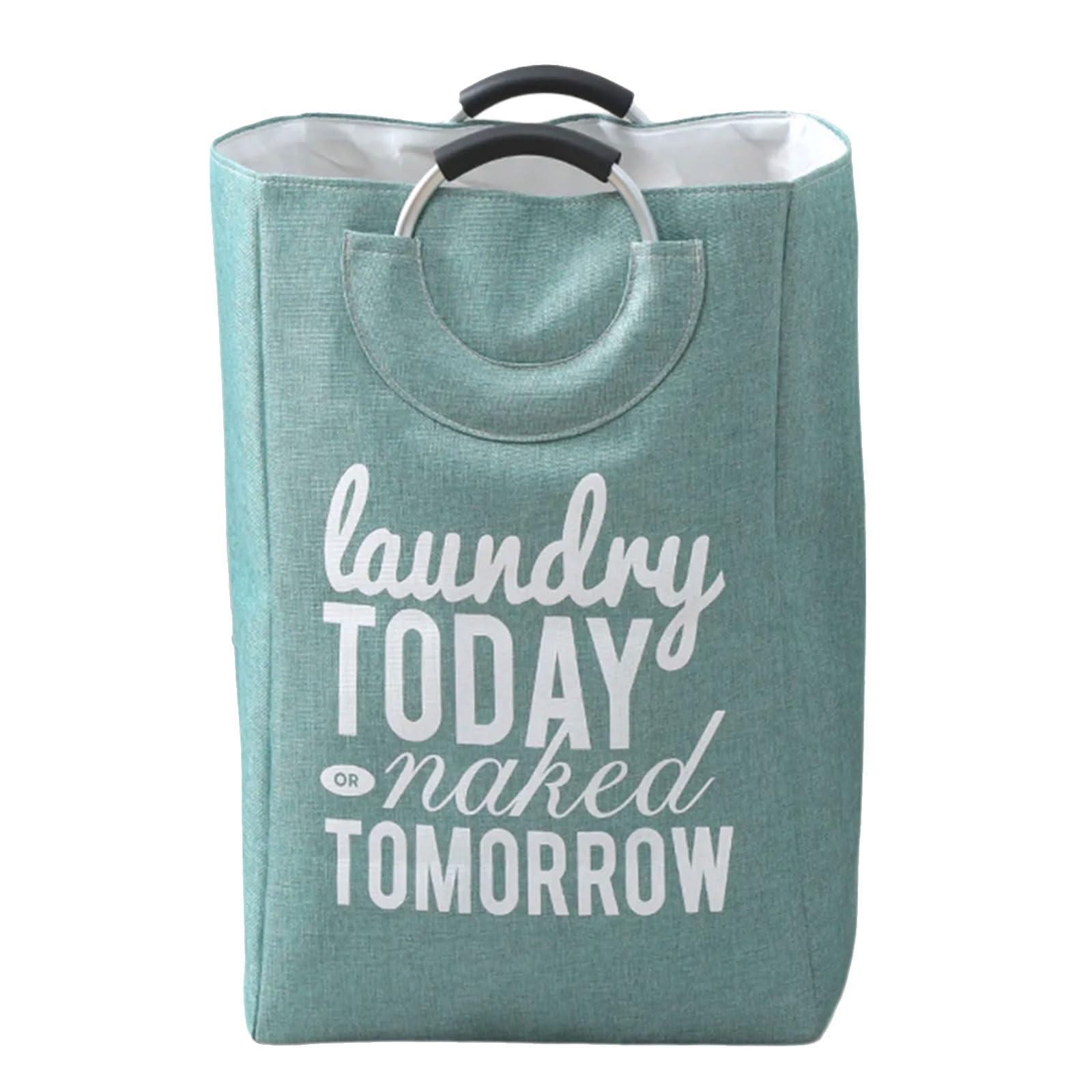 Foldable Laundry Basket Freestanding Washing Bin Hamper with Aluminum Handles for Clothes Toy and Home Organization Freestanding Laundry Hamper