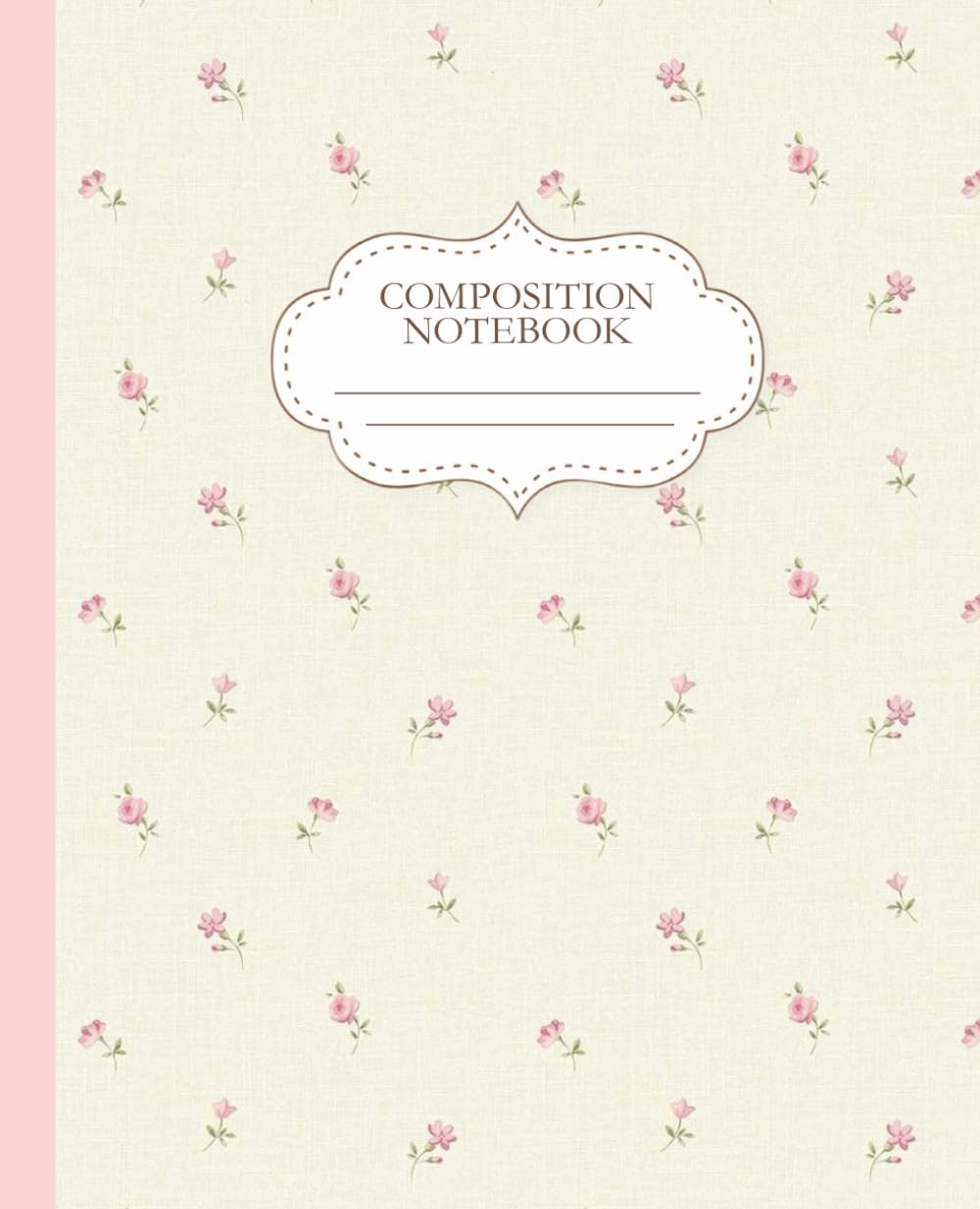 Pink Coquette Composition Notebook: Cute Flowers | College Ruled | 7.5 x 9.25" | 110 Pages