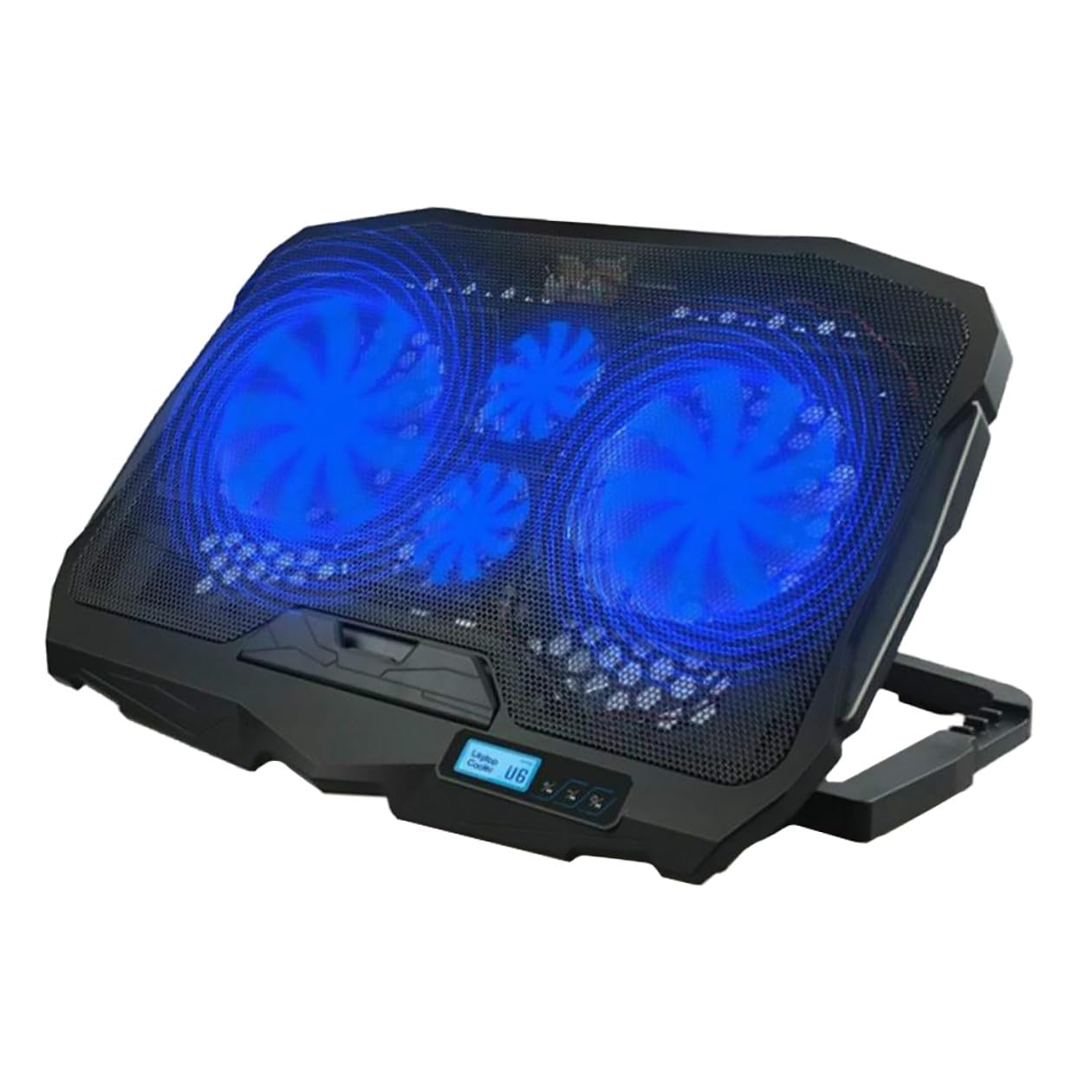 Supporto Portatile per Laptop Sistema di Raffreddamento per Notebook in Rame, Base di Raffreddamento Portatile Silenziosa 4 Ventole per Vacanze Estive