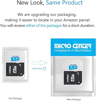 Micro Center Premium 64GB microSDXC Card, Nintendo-Switch Compatible Memory Card, UHS-I C10 U3 V30 4K UHD Video A1 Micro SD Card with Adapter (64GB)