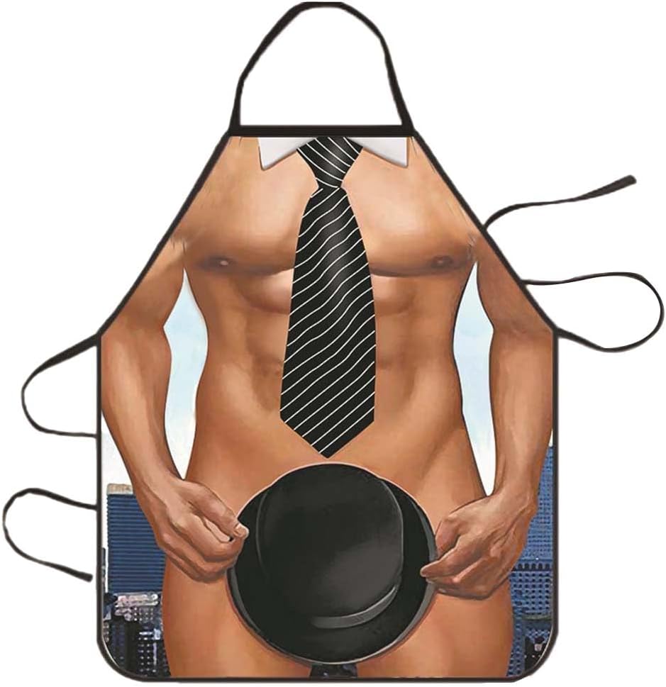 Funny Apron for Men Women Chef Birthday Gag Prank Gifts Creative Kitchen BBQ Cooking Baking Grilling Party Joke Gifts