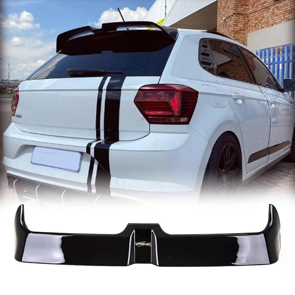 WJWMAOXJ Car Rear Roof Spoiler Boot Wing for VW Polo MK6 GTI MK VI 2018-2021,Rear Trunk Spoiler Car Modification Accessories