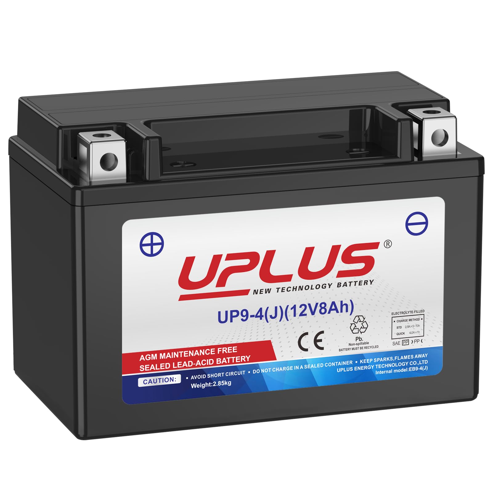 UPLUS Motorcycle Battery UP4-3-I Agm Battery, 12V 3Ah SLA Batteries Maintenance Free Scooter ATV replace for-TX4L-BS | Confirm size before order 113L x 70W x 85H(mm) — view 18