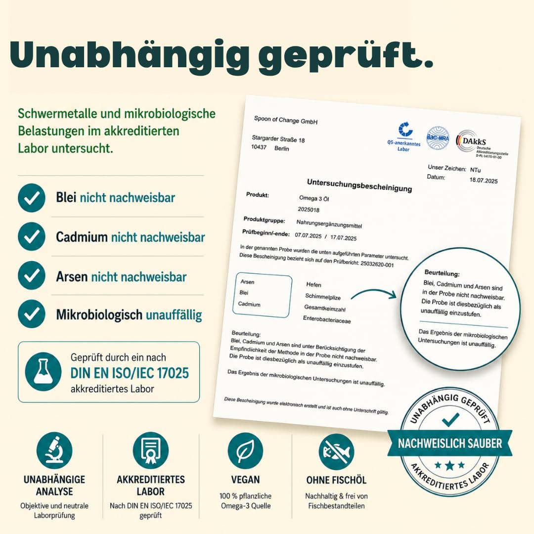 3er-Pack Kur Omega-3 Algenöl vegan – mit Vitamin D3 – ohne Fischgeschmack | Angenehmer Geschmack mit Zitronen – Hochdosiert -Triglycerid-Form – 2900 mg Algenöl pro Tag – Laborgeprüft – Niedriger TOTOX