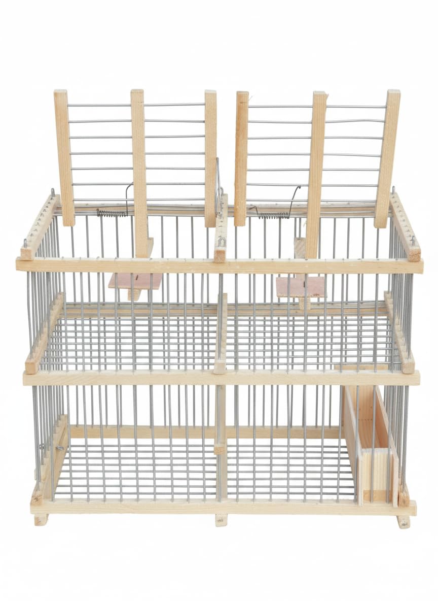 MetS Bird Cage Trap Cage with Two Trap